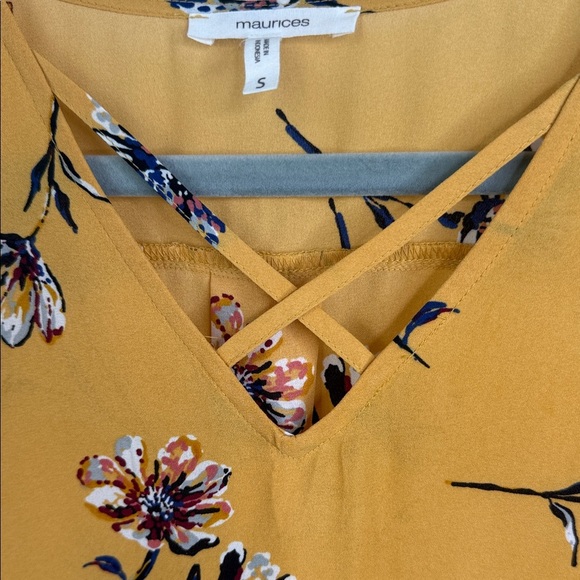 Mustard Floral Blouse - Picture 3 of 3